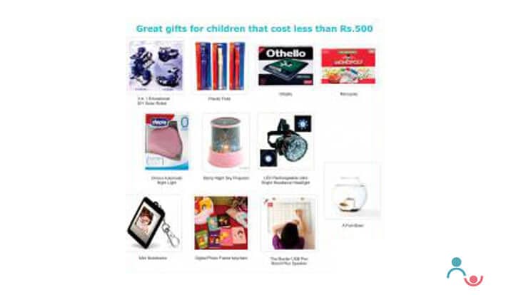 Great gifts for Children that cost less than Rs. 500/-