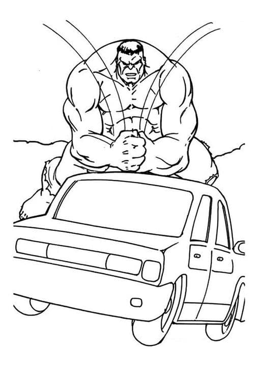 Hulk Crushing Car